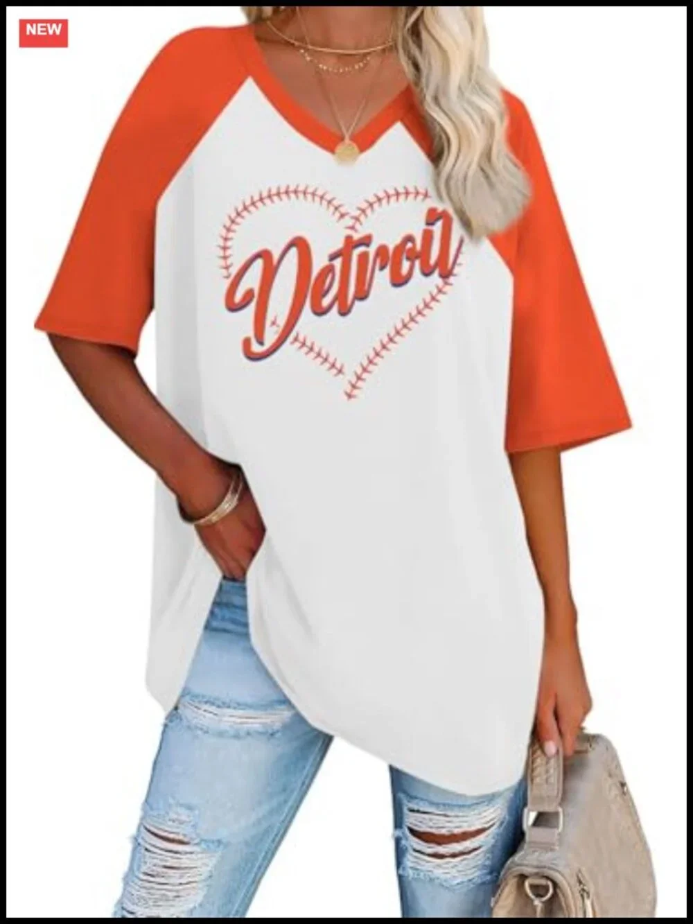 Oversize Vintage Heart Graphic Tee Softball Short Sleeve Casual Top Soft Cotton